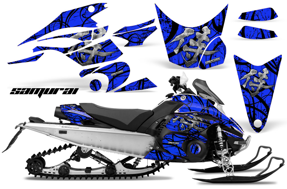 Yamaha FX Nytro 2010 Graphics Kit Samurai Black Blue